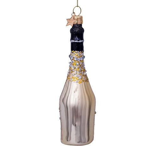 Ornament gold champagne bottle