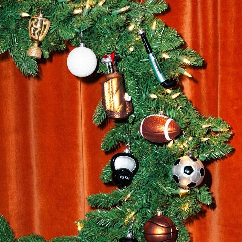 Ornament glass brown golf bag