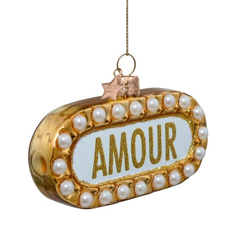Ornament white matt amulet Amour