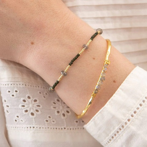 DEVOTED armband Labradorite guld