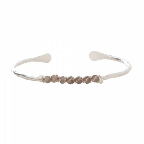DEVOTED armband Smokey Quartz silver