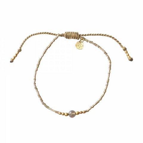 IRIS armband Smokey quartz guld