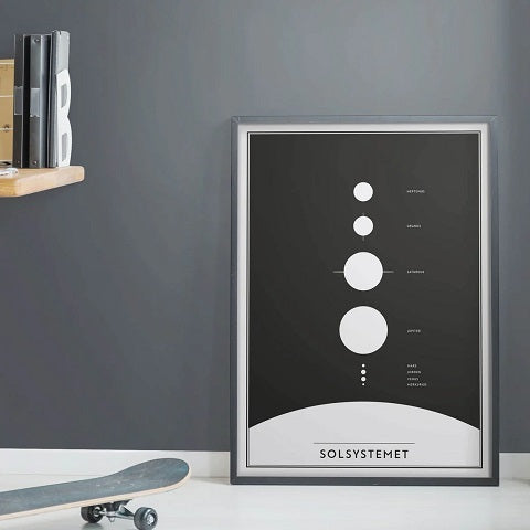 Solsystemet poster 30x40 cm