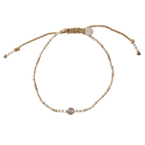 IRIS armband Smokey Quartz silver
