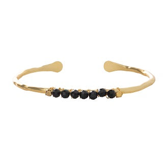 DEVOTED armband Black Onyx guld