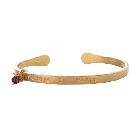 PURE armband Garnet guld